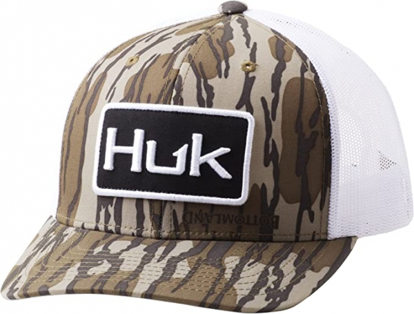 Huk'd Up Angler Hat  Anti-Glare Fishing Hat Mossy Oak Bottomland